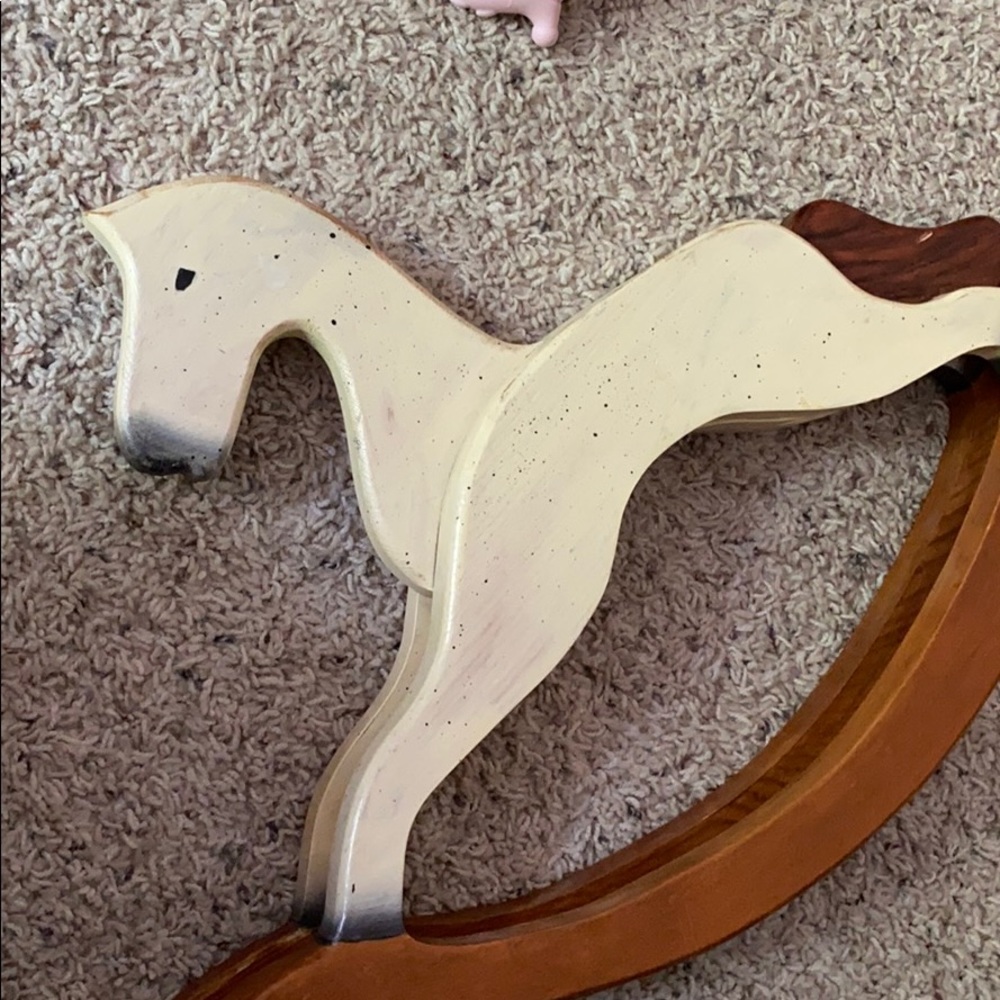 Large Handmade Etsy Wooden Baby Rocking Horse - Picture 3 of 3